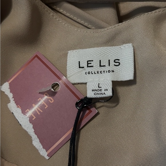 Le Lis Collection Mini Dress Ivory Tie Strap Medium L New - Picture 12 of 14
